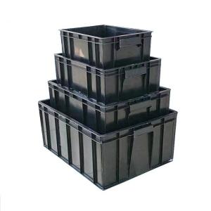 China Small ESD Safe Plastic Boxes 350*265*125mm Anti Static Bin Glossy Lamination wholesale