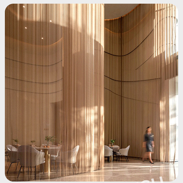 Customized Aluminum Chain Door Curtain For Corridor Decoration