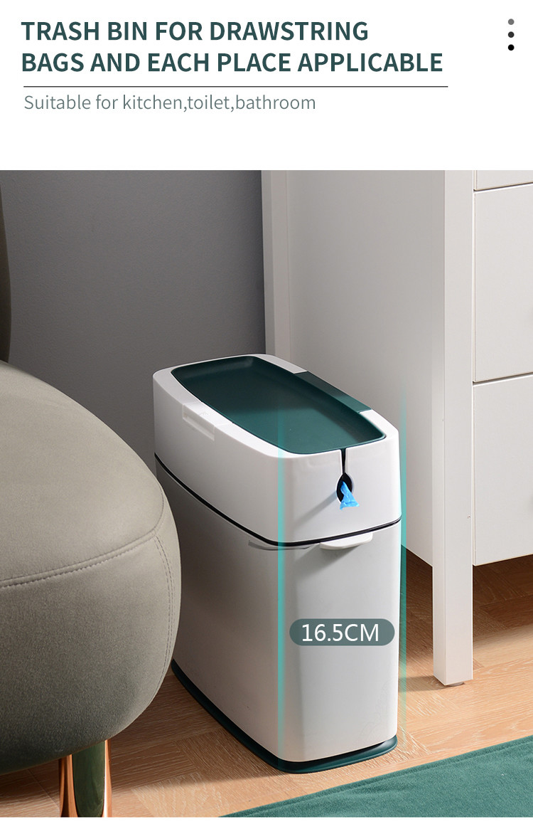 ABS Material 10L Intelligent Trash Bin Odor Free Space Free Design