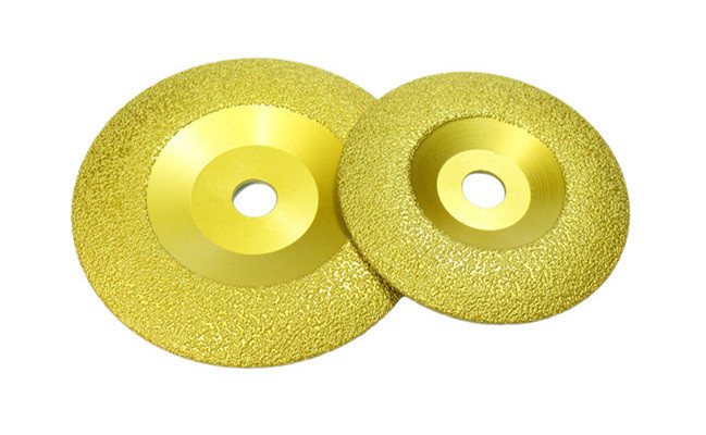 Curved 125mm Diamond Cup Disc Grinding Wheel Vacuum Brazed