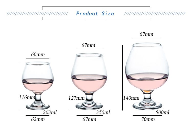 140ml Small Goblet Drinking Glasses Clear Beer Brandy Glass Cup