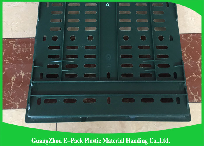 Customzized Mesh Plastic Food Crates with Ergonomic handles or handgrips