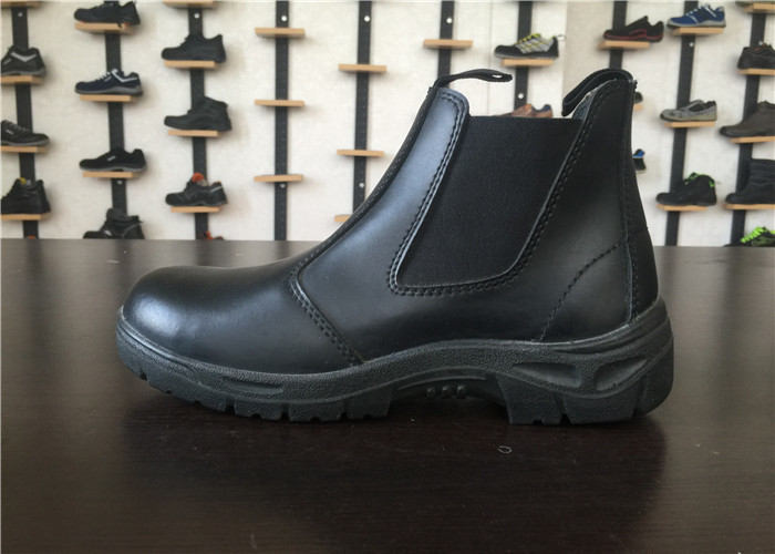 Insulation Womens Black Work Boots , No Laces Composite Steel Toe Shoes