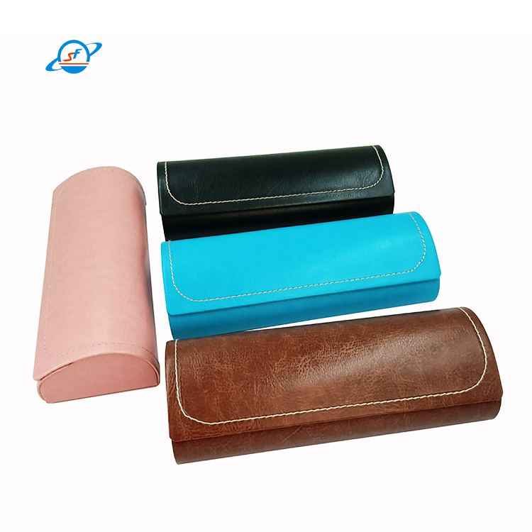 Customized Logo PU Glasses Case Set Eyewear Case Accessories Black