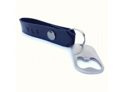 Innovative Stainless Steel Dog Tag Leather Strap Bottle Opener,Cool stamped