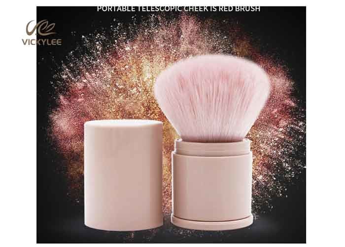 Retractable Synthetic Fiber 3.5CM Blush Makeup Brush