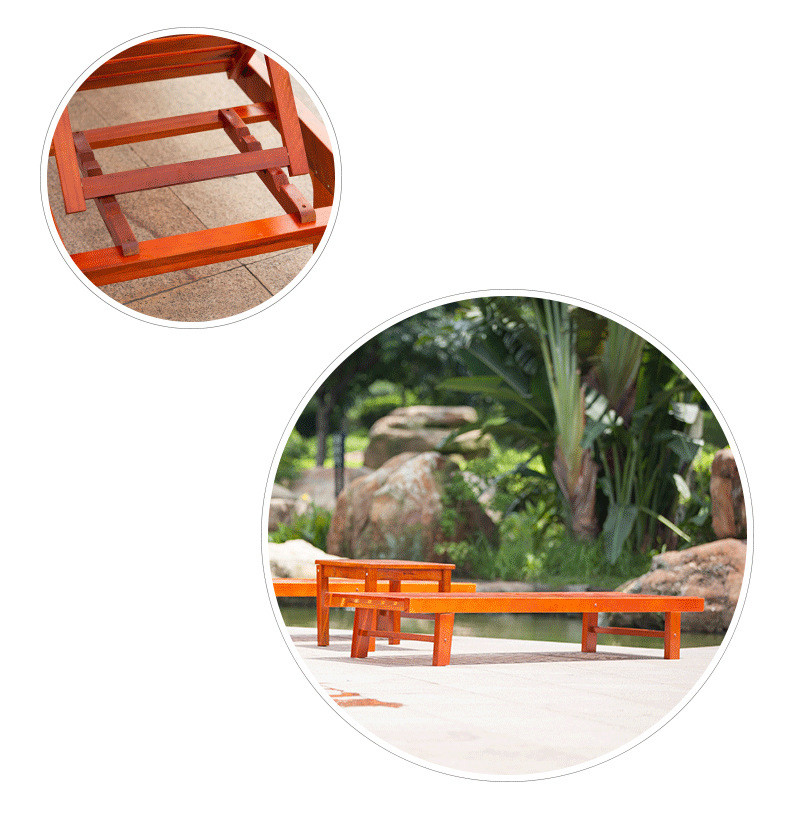 Beach Chair Solid Wooden Outdoor Furniture Folding Recliner Sofa For Hotel Swimming Pool