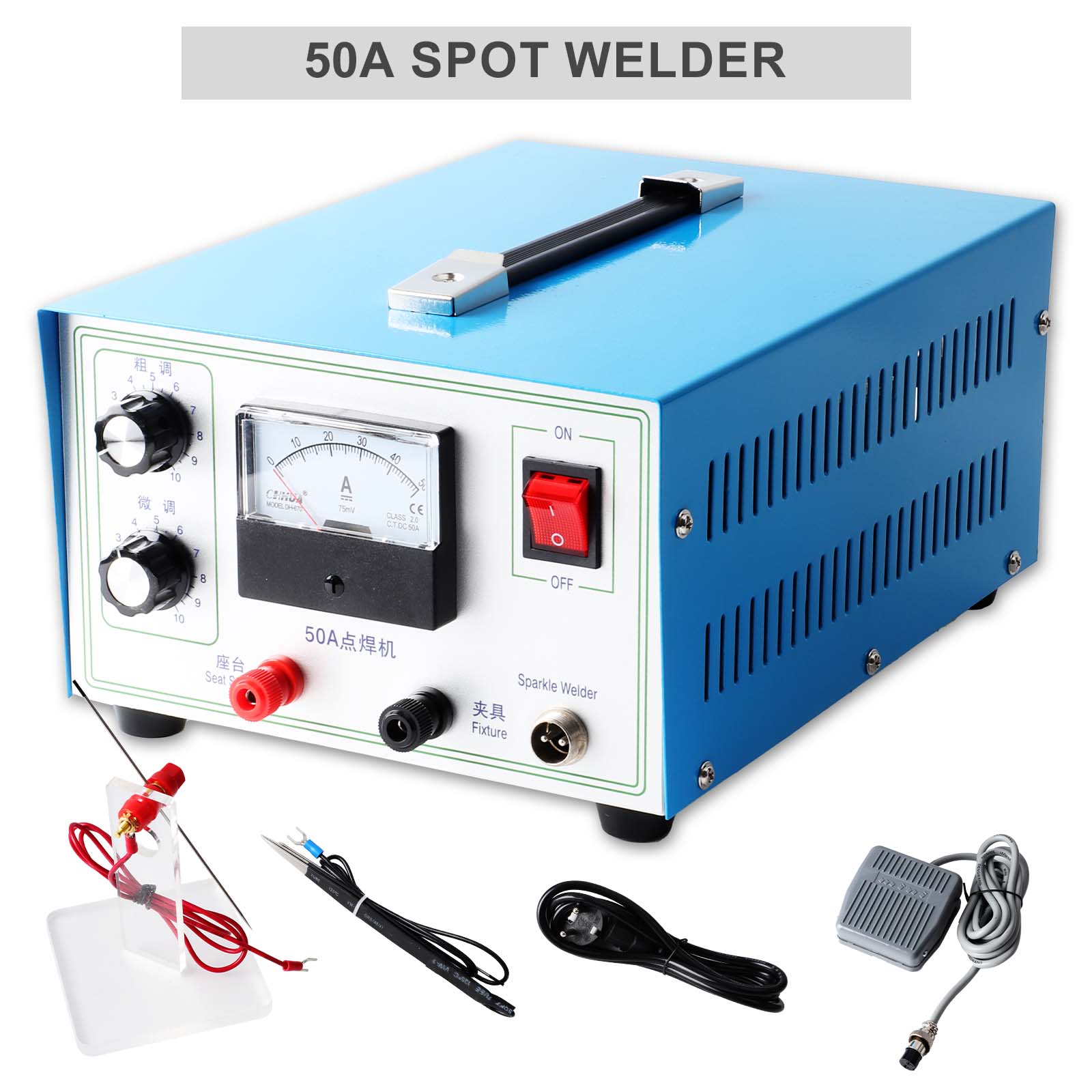 AC220v 50HZ Jewelry Welding Machine 50A Sparkle Welder Handheld
