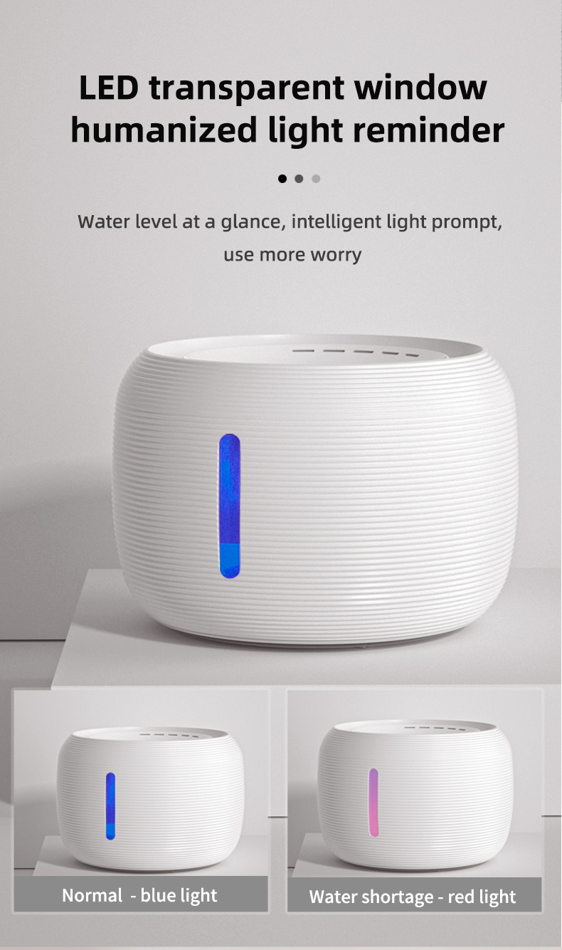 Automatic Pet Water Dispenser Quadruple Depth Filtration 2.5L With Water Shortage Alarm