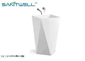 China Style bathroom sink glaze ceramic single hloe pedestal wash basin wholesale