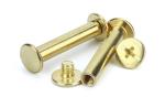 Yellow Brass Big Flat Head Butt Screws Book Photo Chiago Screws Chicago Binding