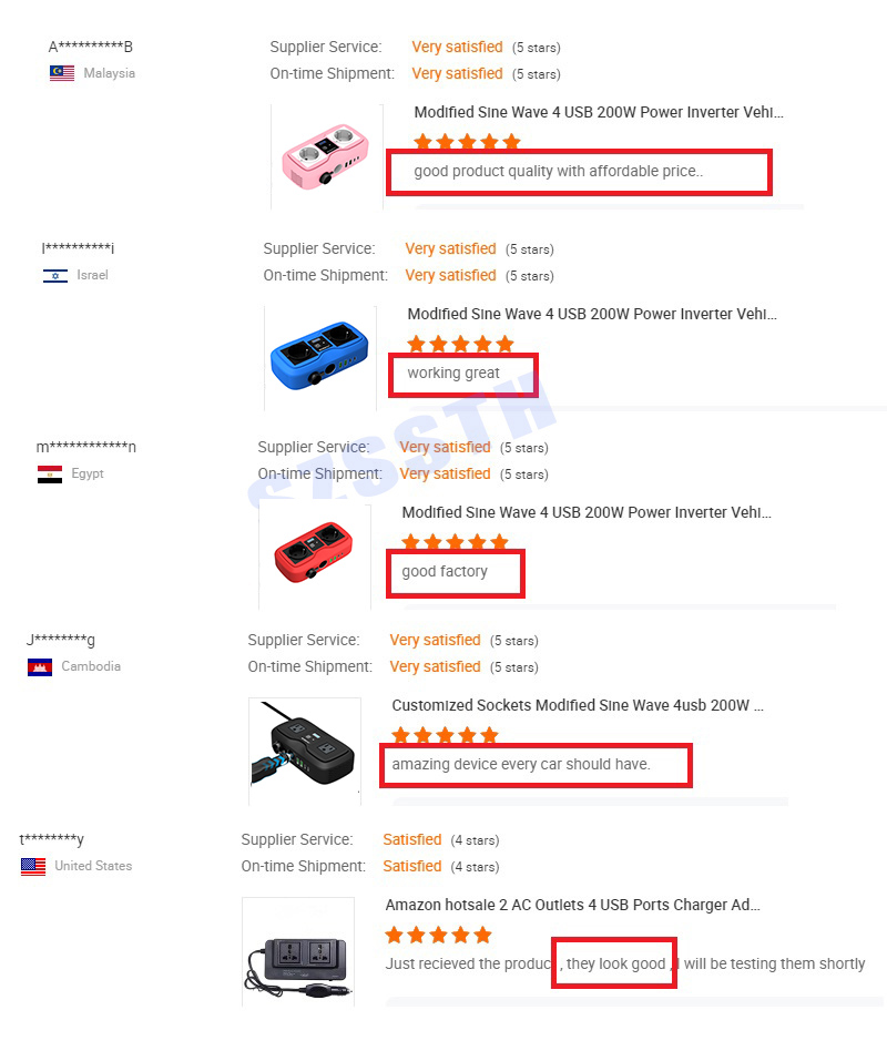 200W Car 12v To 220v Inverter Cigarette Lighter Power Inverter With 2 USB Charger Port