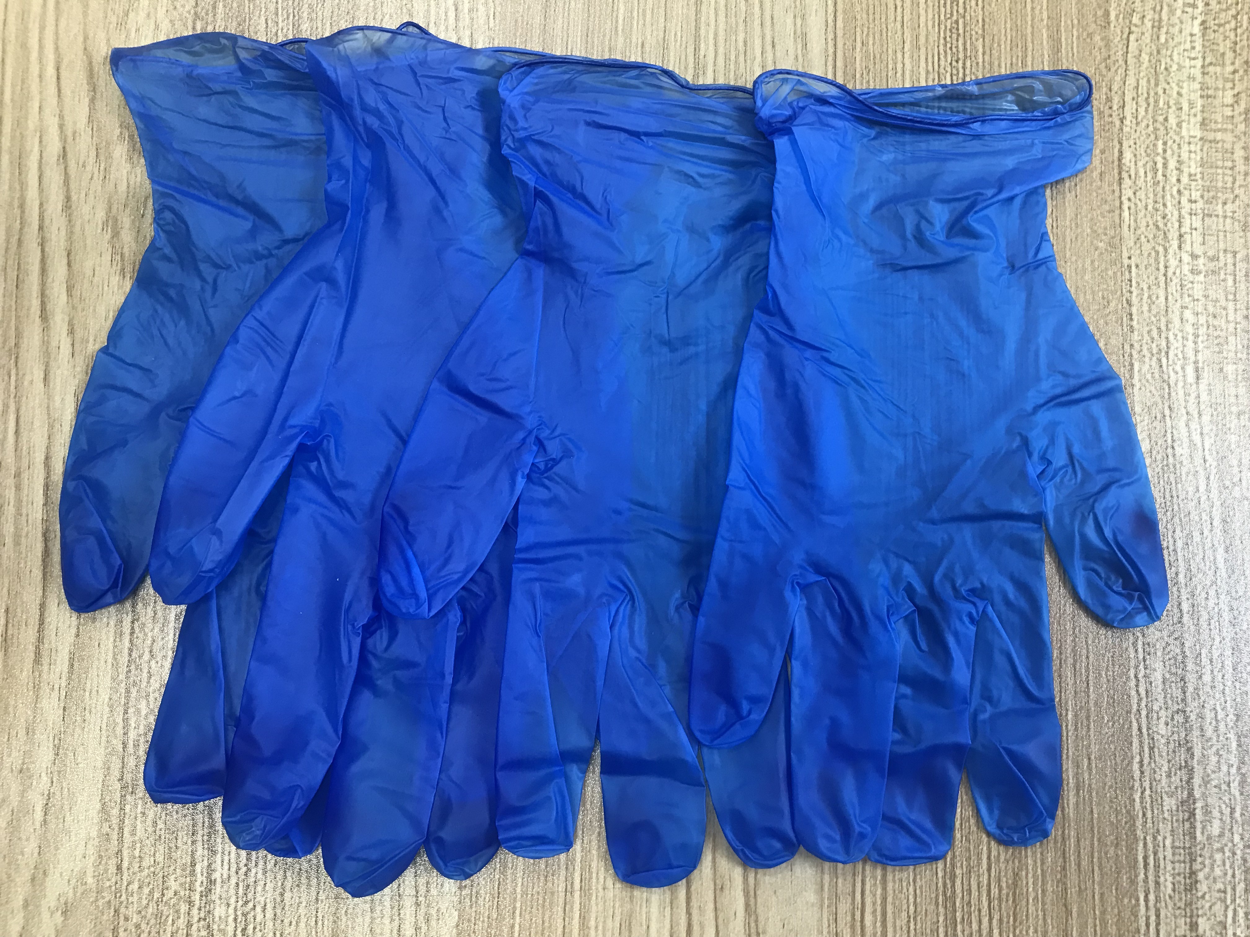 Blue Color Disposable Food Contact Gloves / Restaurant Disposable Food Safe Gloves