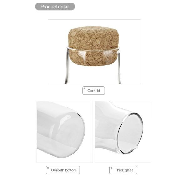 High Borosilicate Glass Carafe with Cork Stopper Microwave and Freezer Safe Beverage Pitcher