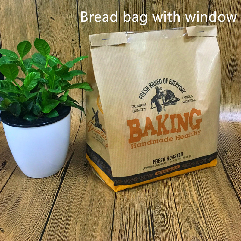 Disposable PE Coated 50gsm Bread Packaging Paper Bags