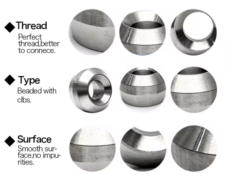 Round Head Code Super Austenitic Stainless 904L A182/B649 WP904L UNS N08904 Sockolet/Weldolet/Threadolet Forging Fitting