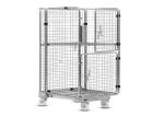 Logistics Transportation Warehouse Cage Trolley Folded For Cargo Storage