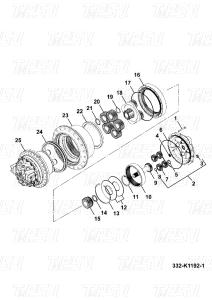 China JS200 Steel Excavator Final Drive Travel Drive Motor Catalog 332/K1192 wholesale