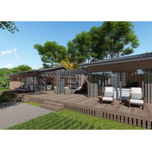 China Fine Steel Frame Prefabricated Houses / Removable Simple Wooden House wholesale