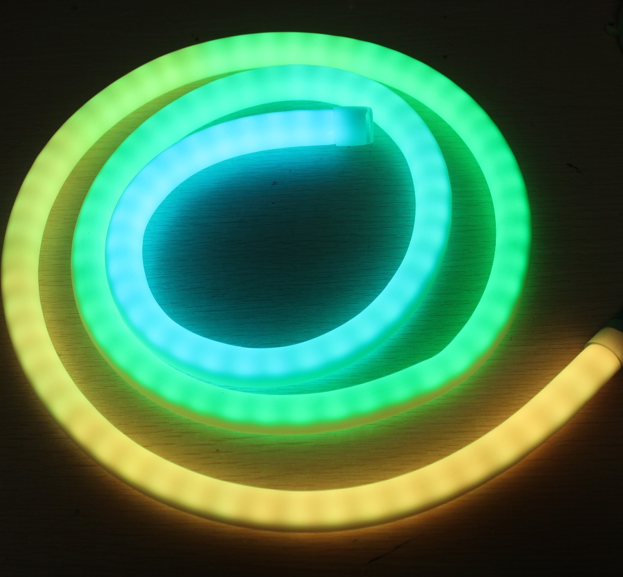 360 degree rgb addressable dmx 512 12v rgb 10 pixel neon flex 60pcs smd5050 rope lights