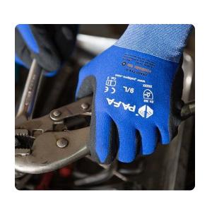 China Automotive Soft Nylon Spandex Liner With Sandy Nitrile Gloves wholesale