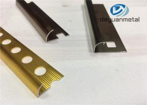 China Shiny Golden Aluminium Edge Trim Profiles Punched Metal Edging Strip wholesale