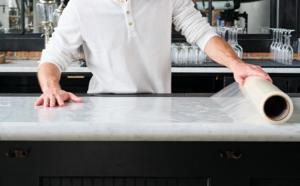 China 100 Micron 600mm Transparent Clear Film To Protect Marble Countertop wholesale