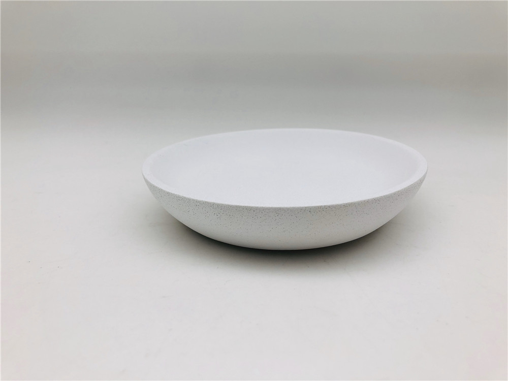 Eco Friendly Cement Bathroom Accessories Pure White Complete Bathroom Sets 6pcs For Home Decor
