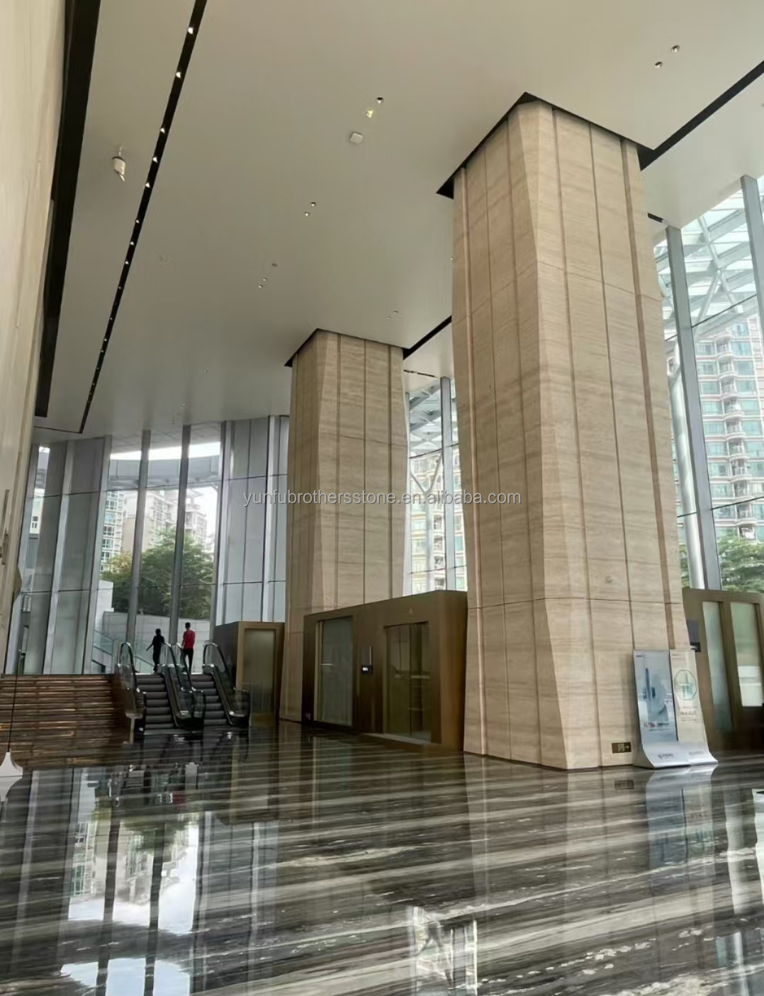 Modern Design Stone Form Natural Stone Beige Travertine for Hotels Decoration Project