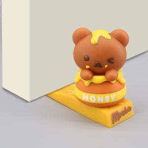 China Novelty Funny Door Draft Wedge Rubber Cute Bear Shaped Door Wedge Stopper wholesale