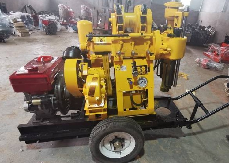 Diesel Vertical Bore Well Digging Machine 150mm Hole Diameter 380v