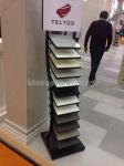 Black Metal Tile Display Racks Free Standing Trade Showroom Display Rack