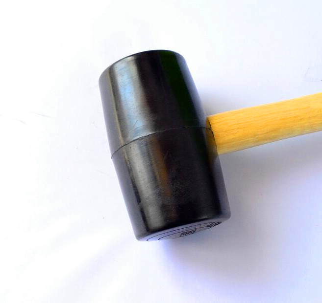 Black Color Rubber Mallet/Rubber hammer (RHA-2) with wooden handle and good price