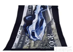 China Super Soft Durable Velour Beach Towels Personalized For Family wholesale