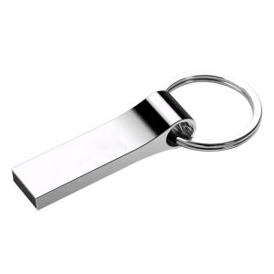 China ODM 32GB 64GB 128GB Silver Metal Usb Drive full Memory with keychain wholesale