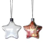 Blank High Transparent Plastic Sublimation Christmas Snowflake Ball Ornaments