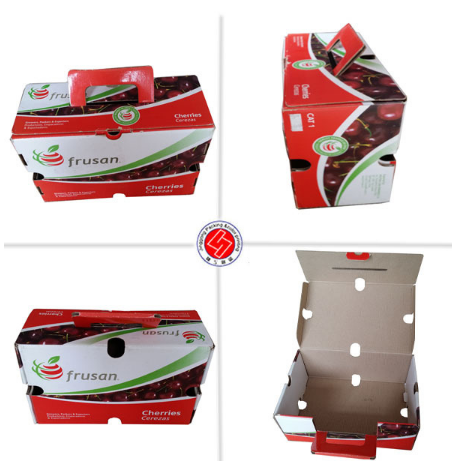 Rectangle Corrugated Fruit Packing Boxes For Strawberries , Glossy / Matt Lamination