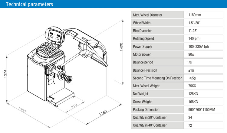 Newest design Tyre Balancing Machine