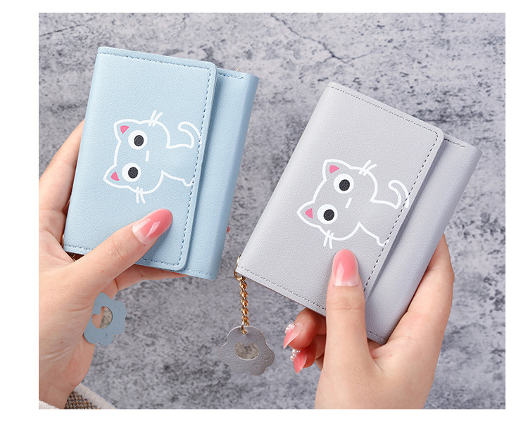 Ladies Wallet Short Creative Fashion Wallet Girls Short Small Mini PU Leather Coin Purse