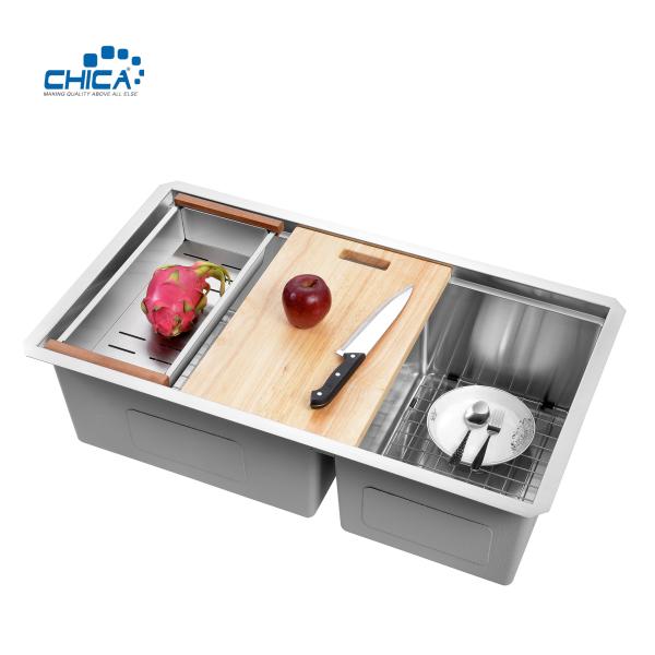 Handmade Kitchen Sink Topmount Kitchen Sink Double Bowl Kitchen Sink Stainless