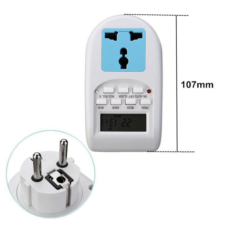 EU Germany universal socket timer LCD digital display time control switch AL-06 PLUG IN 24 hours TIMER