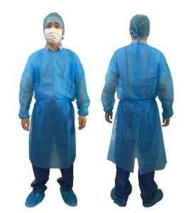 China PP/ SMS disposable isolation gown visitor gown disposable proteCtive gown wholesale