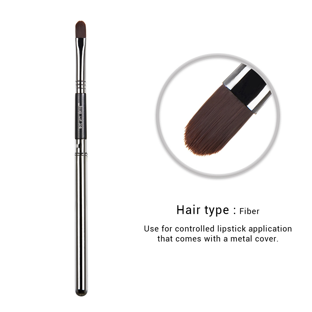 Jessup Synthetic Makeup Brushes Set Retractable For Lip