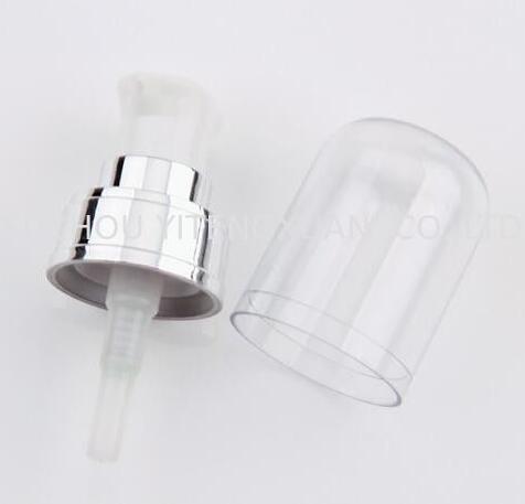 White / Silver Lotion Pump , Cosmetic Screw Cream Dispenser Pump Free Sample Available