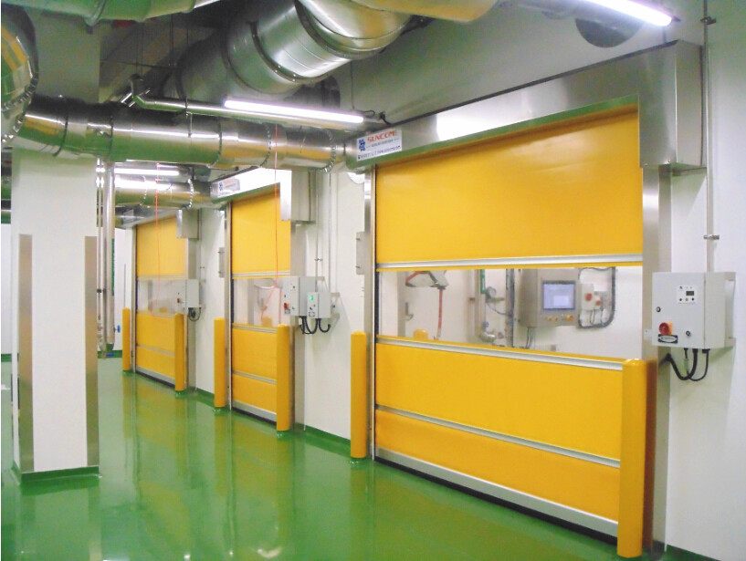 2.0mm Stainless Steel Frame Electric High Speed Doors With English Man-Machine Interface