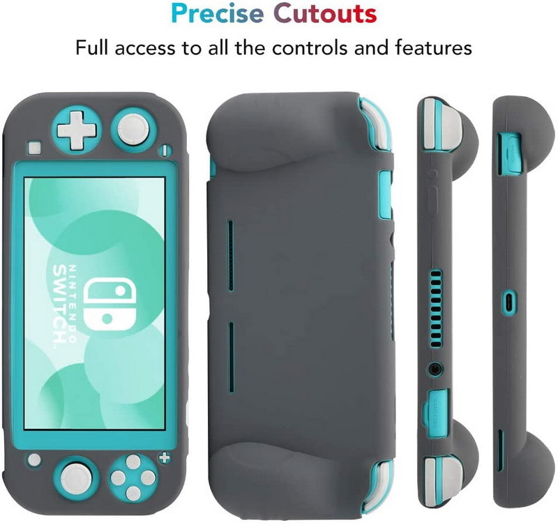 Soft Grip Switch Lite Silicone Case , Ergonomic Handle Nintendo Switch Lite Protector