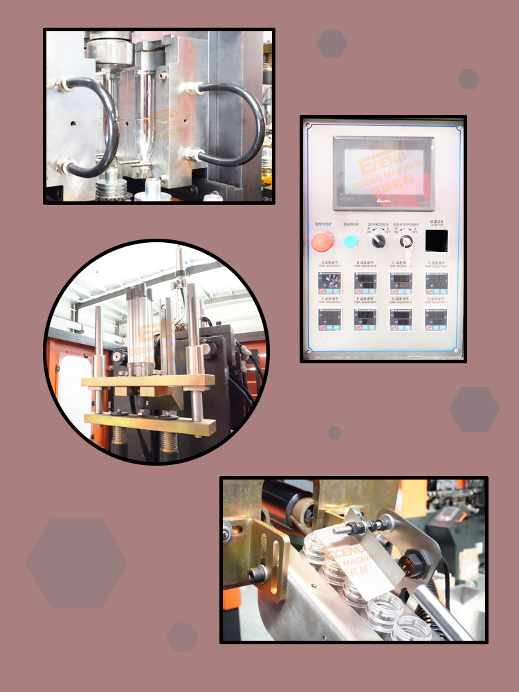 Eceng YCQ-2L-2 bottle blower low consumption professional manufacturer plastic pet drink bottle molding machine