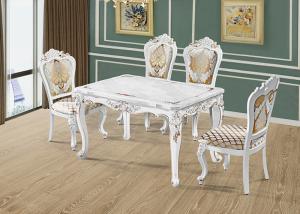 China Noble Classical Solid Marble Dining Table , Restaurant Dining Table wholesale