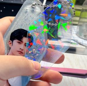 China Plain Glass Broken Color Laser Cold Lamination Film For Photo Album, Heart-shaped Cold Lamination Film wholesale