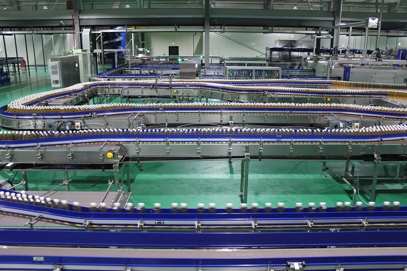 Filling Machine Bottle Lines 304 SS Air Conveyor System